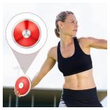 Wettarn 1.6 kg Sports Training Discus Man Women Discus Track and Field Discuses Track and Field Equipment(Red)
