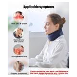 BLABOK Neck Brace for Sleeping - Cervical Collar Relief Neck Pain and Neck Support Soft Foam Wraps Keep Vertebrae Stable for Relief of Cervical Spine Pressure for Women & Men Blue(15.8-18.1 inch)