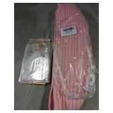 Pro Goleem Small Woven Basket with Gift Bags and Ribbons Durable Baskets for Gifts Empty Small Rope Basket for Storage 12"X 8" X 5" Baby Toy Basket with Handles, Pink