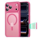 ESR for iPhone 17 Pro Case, Camera Control, Compatible with MagSafe, Shockproof Military-Grade Protection, Magnetic Phone Case for iPhone 17 Pro, Classic Hybrid Case, Frosted Pink