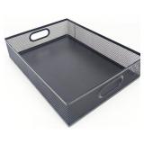 RHONZHAO Metal Mesh Desk Organizer Tray, A4 Large Office Storage Box Set, 12.6X 9.1 x 2.8Inches