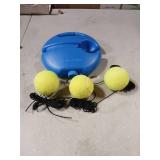 CHEGIF Tennis Trainer Rebound Ball with 3 String Balls, Portable Tennis Training Tool Suitable for Beginners Sport Exercise-Blue
