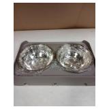 Elevated Bowls, 4 Height Adjustable Raised Stand With 2 Thick 50oz Stainless Steel Food Bowls, Non-Slip Feeder for Dogs, Adjusts to 3.7", 9.2", 10.75", 12.36" Light Brownish Gray