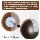 Jetec Magnetic Curtain Weights, Plastic Covered Heavy Duty No Sew Shower Curtain Magnets, Avoid Blowing Around, Work For Drapery, Tablecloth, Flag, Outdoor Liner(Gray,6 Sets)