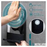 TAILI Shower Mirror Fogless Suction, Shaving Mirror with Razor Holder, Fog Free with Storage Tray, Rust-Proof, Shatterproof, Removable, Bathroom & Shower Accessories, Black