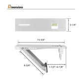 LBG Products AC Window Air Conditioner Bracket Light Duty Support Up to 85 lbs, Designed for 5,000 to 8,000 BTU Universal A/C Unit (LBW-S)