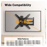 Perlegear Long Arm TV Wall Mount for 26-65 inch TVs up to 100 lbs, Corner TV Mount Bracket with 31.65 Extension, Swivel, Tilt Articulating Arms, Full Motion Wall Mount, Max VESA 400x400mm PGMF25B