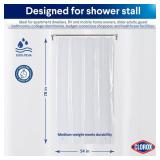 CLOROX Shower Curtain Liner, Premium Medium-Weight Durable Waterproof 6g PEVA for Bathroom with Weighted Magnets, Extra Long 54" x 78", Clear 1 Pack