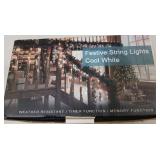 Cool White Festive String Lights with Timer