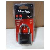 Master Lock Black Combination Padlock, Set Your Own Combo Lock, Weather Resistant Indoor and Outdoor Padlocks with Code for Gym Locker, Gate, Shed, 178EC2