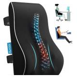 Lumbar Support Pillow for Office Chair, Office Home Essentials,Stocking Stuffers,Back Support Pillow for Car, Chair Cushions,Back Pain Relief Improve Posture,Mesh Cover Double Adjustable Straps