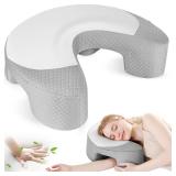 EUHAMS Side Sleeper Pillow - Ergonomic Memory Foam Shoulder Pillow with Arm Holes for Neck,Shoulder & Rotator Cuff Pain Relief-Arm Support Pillows for Adults Ideal for Left & Right Side Sleepers,Grey