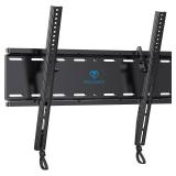 PERLESMITH Tilting TV Wall Mount Bracket Low Profile for Most 23-60 inch LED LCD OLED, Plasma Flat Screen TVs with VESA 400x400mm Weight up to 115lbs, Fits 16" Wood Stud