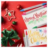 ARTISTRO 22 Pastel Acrylic Paint Pens - Dual Tip Brush + Fine Ideal for Calligraphy - Acrylic Paint Markers for Fabric, Rock, Glass, Wood, DIY - Art Supplies, Stocking Stuffers, Christmas Gift Idea