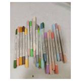 ARTISTRO 22 Pastel Acrylic Paint Pens - Dual Tip Brush + Fine Ideal for Calligraphy - Acrylic Paint Markers for Fabric, Rock, Glass, Wood, DIY - Art Supplies, Stocking Stuffers, Christmas Gift Idea
