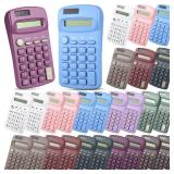 30 Pack Pocket Calculator Small Battery Powered Bulk Mini Size 4 Function Hand Held Basic Calculator for Students Kids School Home Office(Multicolor)