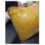 DISSA Fleece Blanket Throw Size 51x63, Wide Stripe, Yellow Soft, Plush, Fluffy, Fuzzy, Warm, Cozy Perfect Throw for Couch, Bed, Sofa - Flannel Blanket Throw Blanket