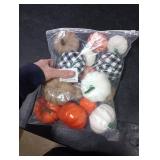 Ueerdand 16 PCS Fall Decor Assorted Sizes Artificial Pumpkins Burlap Faux Foam Pumpkin for Harvest Autumn Season Halloween Thanksgiving Holiday Festive Embellishing and Displaying