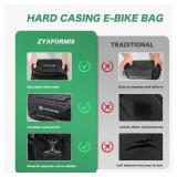 Bike Handlebar Bag with Touch Screen Phone Holder, 6L Large Water Resistant Bike Basket Front Bag with Handlebar Adapter, Reflective Bike Storage Pouch with Shoulder Strap for Bicycle and E-bike