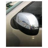 HECASA Pair Chrome Mirror Half Caps Compatible with 2007-2014 Chevy Silverado GMC Sierra Avalanche Tahoe Suburban Yukon Escalade ESV EST LH & RH Side View Upper Mirror Cover