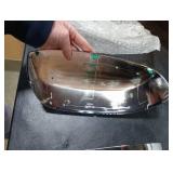 HECASA Pair Chrome Mirror Half Caps Compatible with 2007-2014 Chevy Silverado GMC Sierra Avalanche Tahoe Suburban Yukon Escalade ESV EST LH & RH Side View Upper Mirror Cover