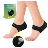 Welnove Gel Heel Protector Cups, Inserts Pads for Women Men, Plantar Fasciitis, Heels Spur Pain Relief, Achilles Tendonitis Dry Cracked Heel Support Cushion Black (W 4.5-9 / M 5-8)