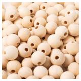 150pcs 14MM Wood Beads Natural Unfinished Round Wooden Loose Beads Wood Spacer Beads for Craft Making Decorations and DIY Crafts(14MM)