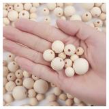 150pcs 14MM Wood Beads Natural Unfinished Round Wooden Loose Beads Wood Spacer Beads for Craft Making Decorations and DIY Crafts(14MM)