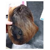 Ms Taj 12 Inch Hair Topper for Women with Thinning Hair, 6.5x6.5 Large Base Synthetic Topper with Bangs, Fiber Wiglets Ladies Hair Pieces for Daily Wear, Work, Party-Rich Brown with Dark Root