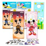 Mickey Mouse Magnetic Creations Set - Bundle with 40+ Mickey and Minnie Pieces for Kids, Toddlers | Disney Magnet Doll Play Tin
