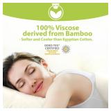 BAMPURE Luxury Series Queen Sheet Set - 100% Pure Viscose derived from Bamboo Sheets Queen Size - Super Soft Queen Cooling Sheets for Hot Sleepers - Up to 16 Deep Pocket Queen Sheets (Seaglass)