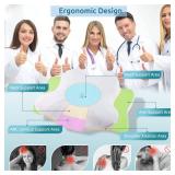 DONAMA Cervical Pillow for Neck and Shoulder,Contour Memory Foam Pillow,Ergonomic Neck Support Pillow for Side Back Stomach Sleepers with Pillowcase-Standard Size