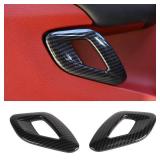 Voodonala for Challenger Inner Door Handle Cover Trim Accessories for Dodge Challenger 2015-2023 (Carbon Fiber Black Style,ABS,2Pcs/Set)