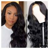 Black Long Wigs for Women, Long WavyHair Synthetic Heat Resistant Wig Wig Natural Looking Wigs for Daily Party Use 26 inch