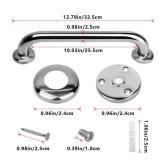 2 Pack Shower Grab Bar, Stainless Steel Bathroom Grab Bar, Shower Handle Bath Handle, Safety Bars for Shower Chair Bench, Grab Bars Senior, Elderly, Handicap(12 Inch)