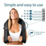 InvoSpa Shiatsu Massager with Heat - Deep Tissue Kneading Pillow for Neck, Shoulders, and Back - Electric Full Body Massage