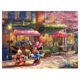 Ceaco - Thomas Kinkade - Disney - Mickey & Minnie Sweetheart Cafe - 1000 Piece Jigsaw Puzzle