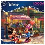 Ceaco - Thomas Kinkade - Disney - Mickey & Minnie Sweetheart Cafe - 1000 Piece Jigsaw Puzzle
