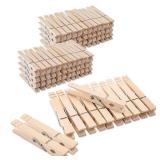 Clothes Pins Wood for Hanging Clothes,3.5 Inches Heavy Duty Wooden Clothespins,Clothes Pins for Craft,Wooden Clips for Pictures. | Rust Resistant