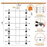 3 Pack Pants-Hangers-Space-Saving,6 Tier-Closet-Organizers-and-Storage Skirt Hangers with Clips,Closet-Organizer-Clothes-Organization-and-Storage Jeans Scarf Hangers,College-Dorm-Room-Essentials Decor
