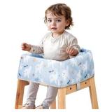High Chair Cover for Baby Restaurant: Sprouterie Baby Highchair Covers for Restaurant Waterproof Washable Stain and Slip Resistant Portable for Children Outdoor Indoor Eating Blue Polar Bear