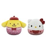 Squishmallows Original Sanrio 8in Hello Kitty + 8in Pompompurin Official Jazwares Valentine Plush 2-Pack