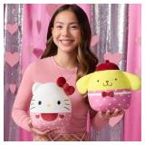 Squishmallows Original Sanrio 8in Hello Kitty + 8in Pompompurin Official Jazwares Valentine Plush 2-Pack