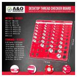 34 Nut and Bolt Thread Checker - Thread Gauge SAE and Metric - Screw Size and Thread Gauge - Bolt Size Finder & Bolt Thread Checker | All-in-One Nut and Bolt Gauge Tool for Industrial Use & DIY