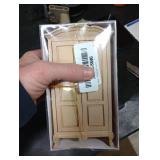 Miniature Wardrobe, Double Door Excellent Workmanship Doll Armoire 112 Scale Birch for Dollhouse Furniture Accessory for Girls