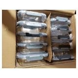 KOMUEE 10 Packs 30 oz Glass Meal Prep Containers,Glass Food Storage Containers with Lids,Airtight Lunch Bento Boxes,Microwave,Freezer and Dishwasher,Gray