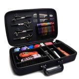 Barber Carrying Case,Barber Case, Stylist Tool Box Professional Salon Hair Cutting Grooming Kit Storage Organizer for Clippers, Scissors, Barber Supplies(Large)