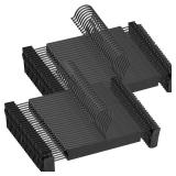 NORTHERN BROTHERS Pants Hangers, Black 50 Pack with Clips for Pants, Skirts, and Shorts - Plastic Bulk Hangers