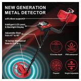 Metal Detector for Adults, Professional Metal Detector with 5 Modes LCD Display 10 IP68 Waterproof Coil, Higher Accuracy and Sensitivity SEEFINE Adjustable Gold Detector