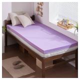 SINWEEK Mattress Topper Twin XL, 2 Inch Gel Memory Foam Mattress Topper College Dorm Ventilated Soft Mattress Pad, Bed Topper, CertiPUR-US Certified